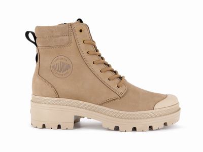 Botas Palladium PALLABASE HI CUFF WP Mujer Marrones | Costa Rica-96827